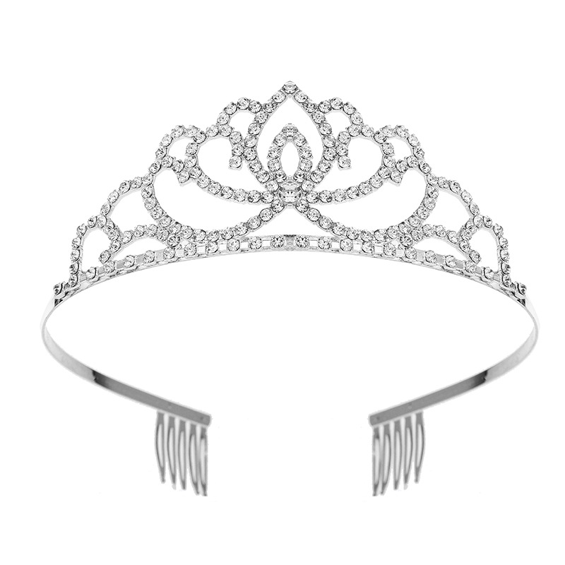 Diamond Pearl Elegant Wedding Dress Bride Headwear Birthday Crown Women's Internet Celebrity Same Style Wedding Hair Accessories Headwear Crown Crown