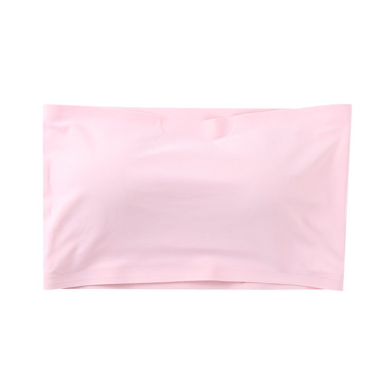 Factory anti-light beautiful back tube bra underwear women's strapless with chest pad bottoming one-piece ice silk seamless wrap chest