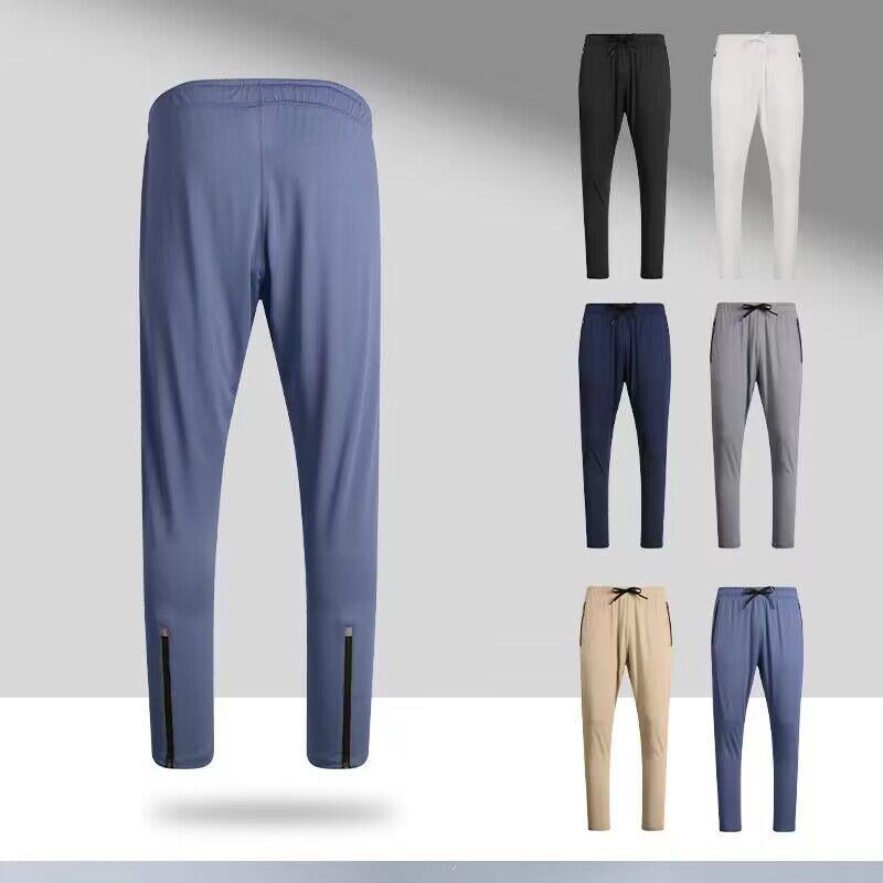 lulu cross-border Men's sports trousers training running fitness outdoor leisure trousers breathable quick-drying polyester sweatpants