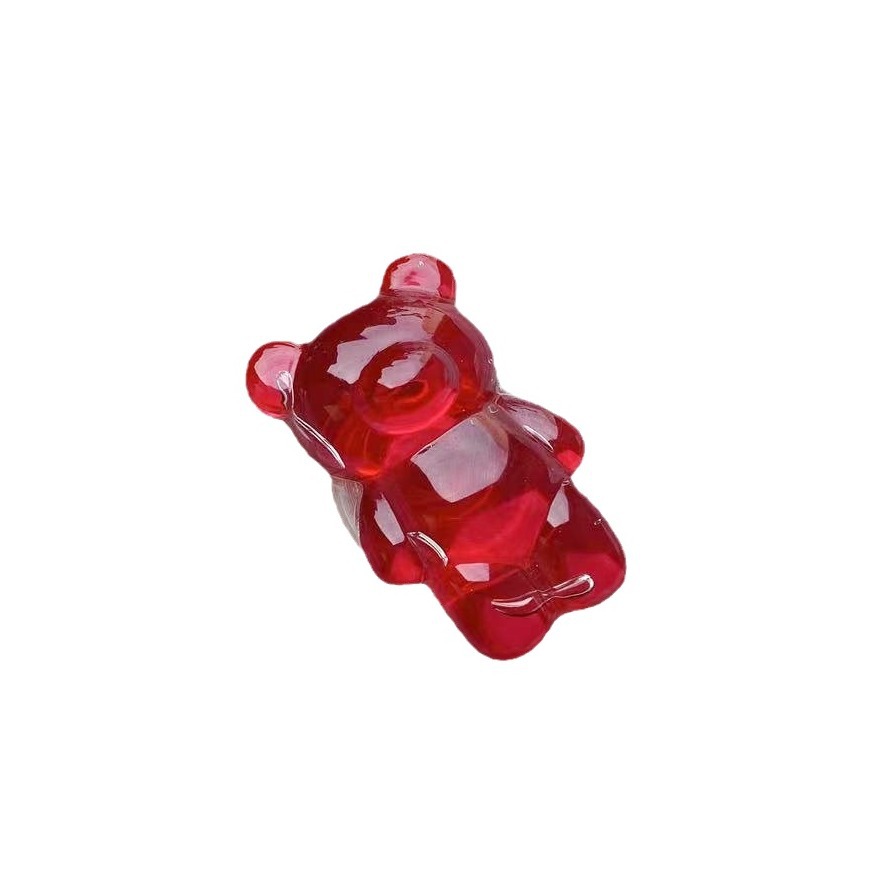 Cute Girl Style Bear Bracket Solid Color Macaron Cartoon Desktop Bracket Transparent Mobile Phone Airbag Bracket