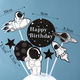 Card insertion astronaut suit-Black 10 sets