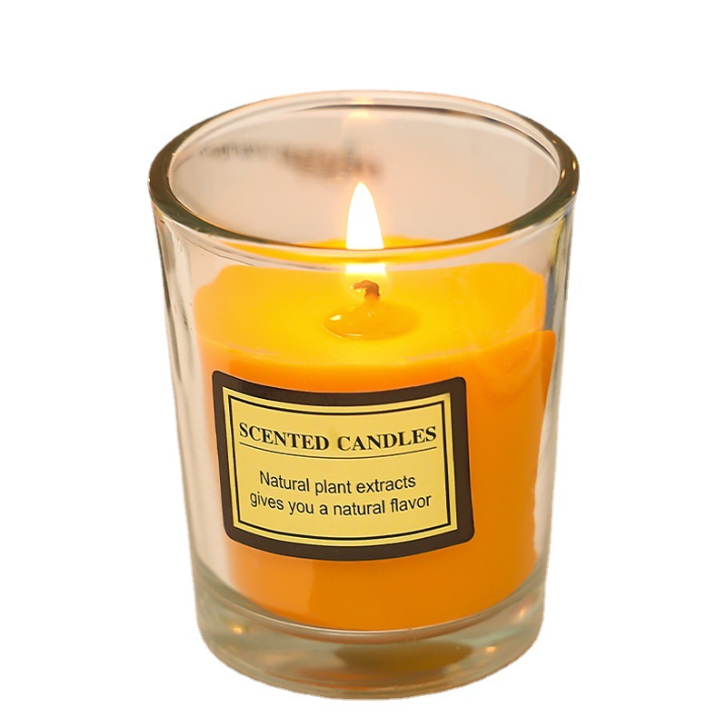 Household plant essential oil aromatherapy candle DIY Outdoor windproof transparent glass low temperature smokeless candle ins wholesale