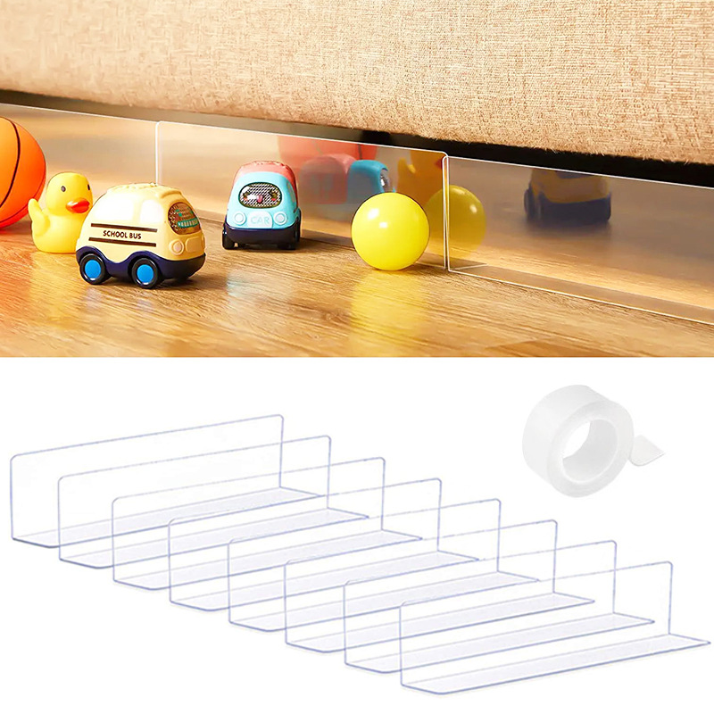 Sofa table corner PVC baffle translucent L-shaped gap barrier strip supermarket shelf partition board acrylic self-adhesive board