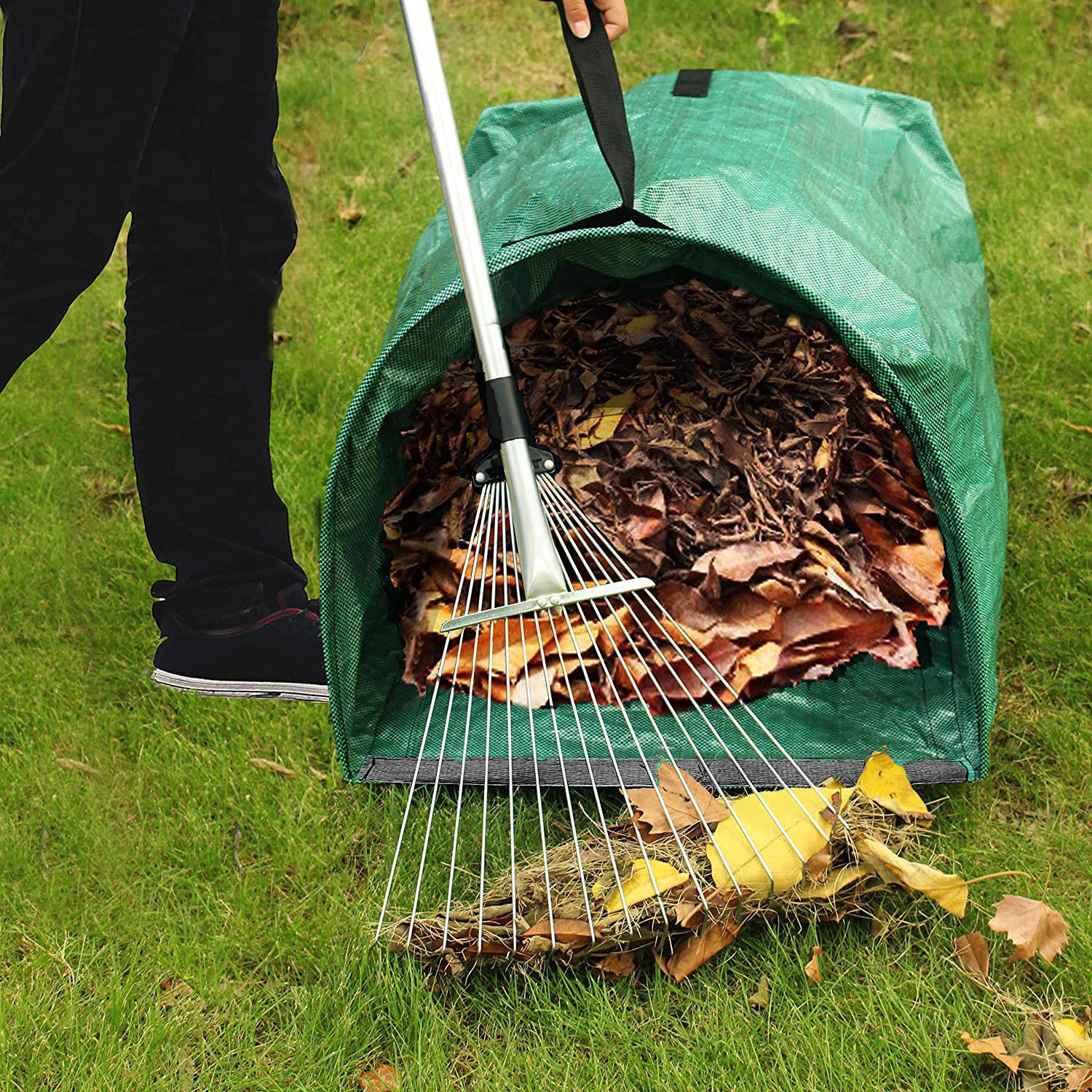 Cross-border hot garden deciduous bag corrosion-resistant environmental protection leaf storage bag large capacity garden weed cleaning bag