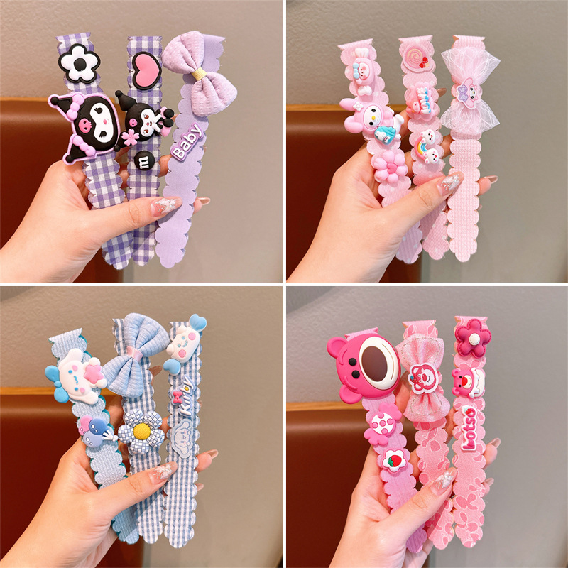 Children's Kulomi Broken Hair Artifact Girl's 2024 New Style Hair Band Little Girl's Bangs Velcro Hairband Headwear