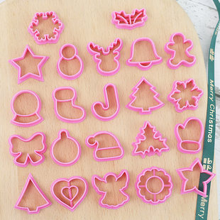 Christmas soft pottery earrings clay mold decorative jewelry pendant modeling clay cutting mold diy hand tool