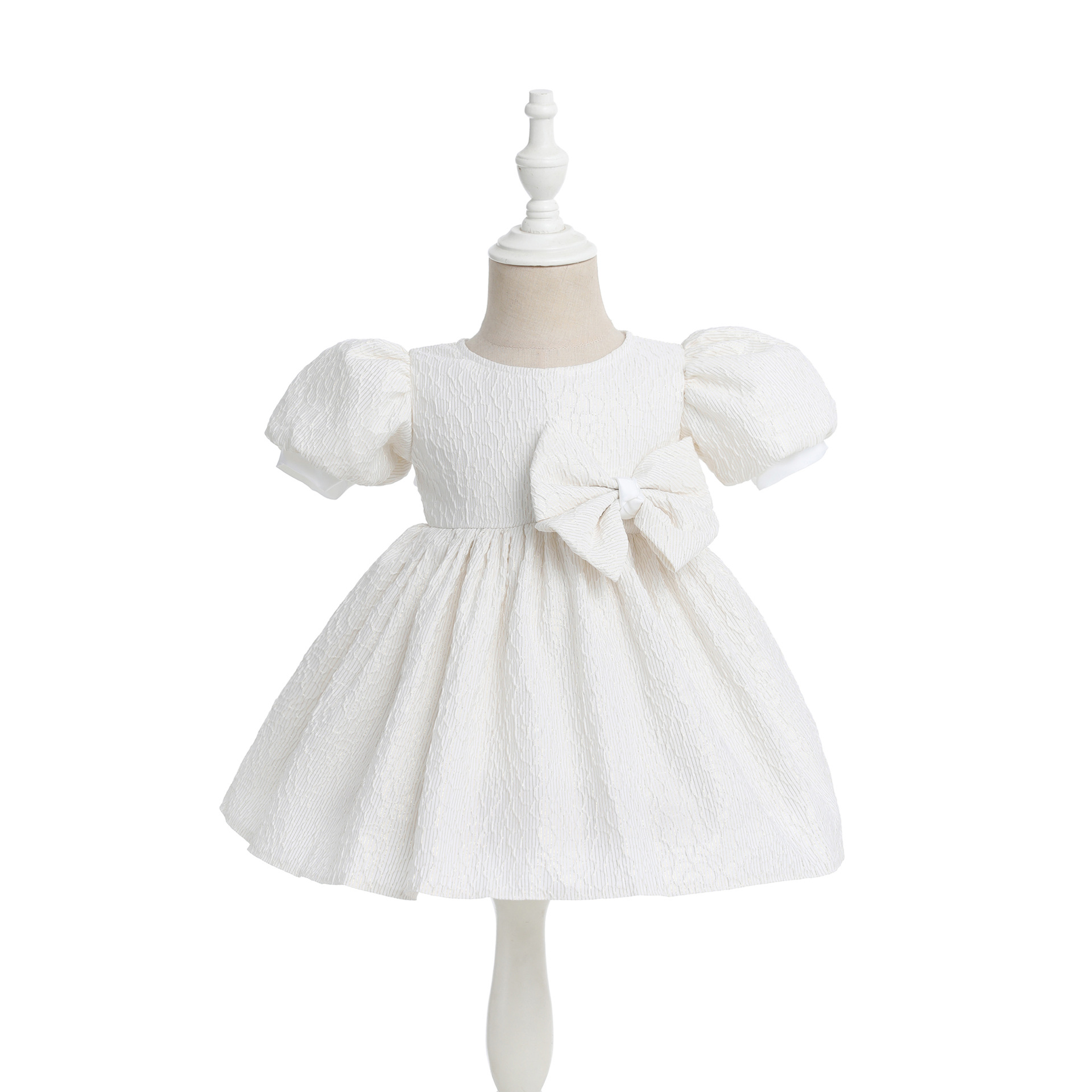 138 Gold Rose Jacquard Dress Baby Lace Princess Dress Baby Full Moon dress Hundred Days Old Photography