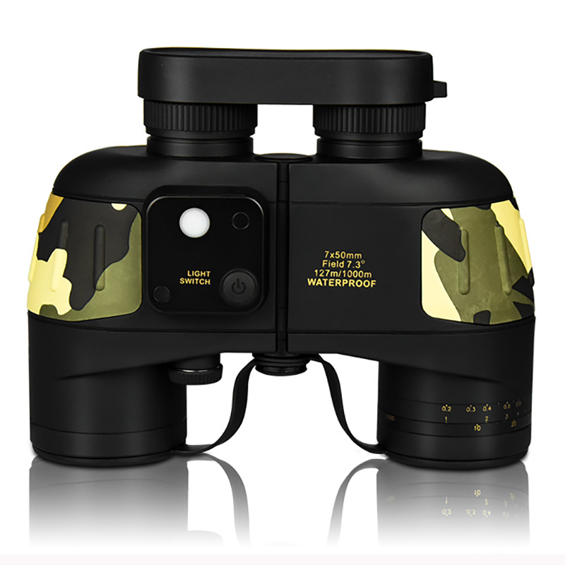 Foreign trade wholesale binoculars 10×50 high-power high-definition with compass infrared ranging nitrogen-filled waterproof telescope