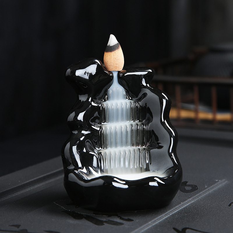 Factory direct creative backflow incense burner backflow incense sandalwood ceramic incense burner ornaments can be sent on behalf