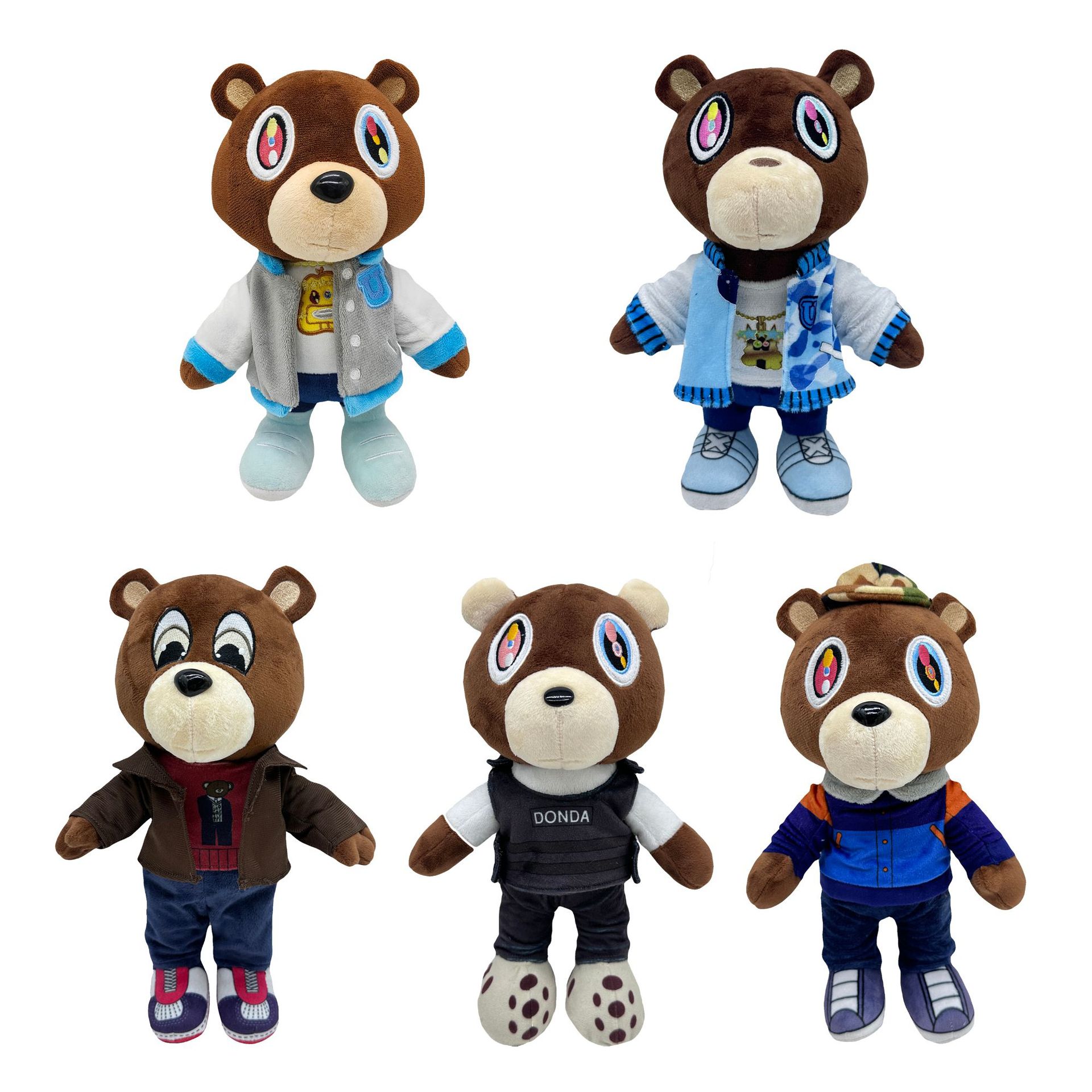 跨境新品 Kanye teddy bear侃爺泰迪熊毛絨公仔 玩具 玩偶