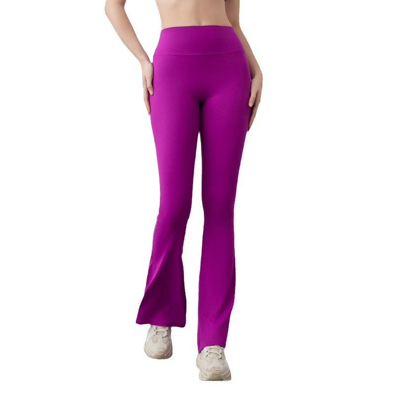 New Arrival No Embarrassment Line Dancing Flared Pants High Waist Hip Lifting Peach Yoga Fitness Sports Dancing Micro Wide Leg Pants
