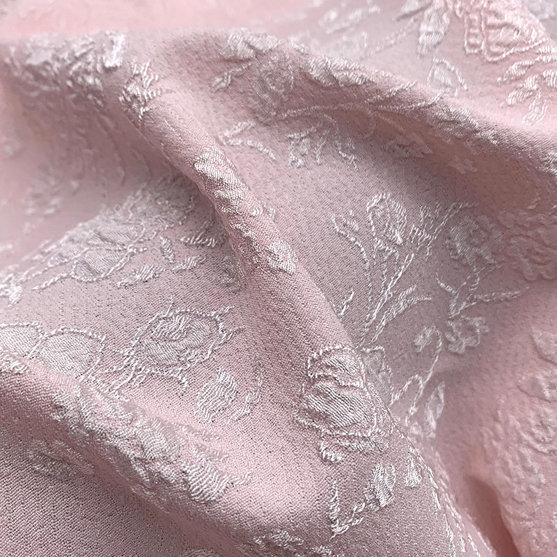 Embossed Bubble Flower Jacquard Fabric Woven Fashion Dress Lolita Four-sided Elastic Fabric