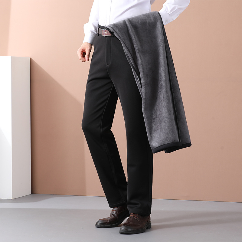Cross-border Thin Ice Silk Pants for Summer Middle-aged and Elderly Casual Pants Long Pants Middle-aged Men's Pants Stretch Dad's Wear