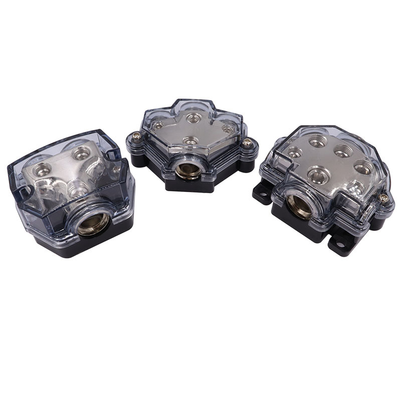 Car audio amplifier modification insurance one-half/three/five ground wire box distribution box Hub distributor