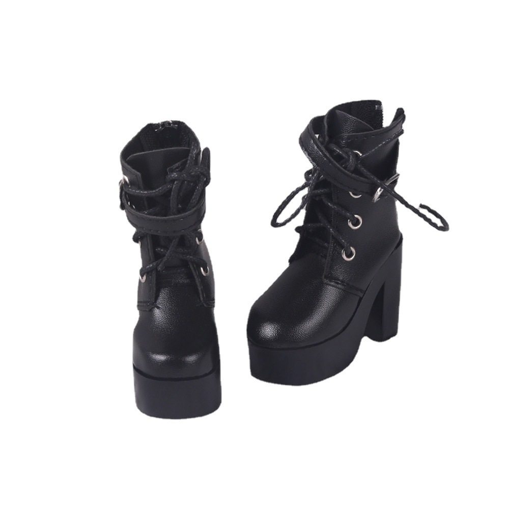 60cm doll black high heel Martin boots 3 points BJD doll shoes accessories Amazon AliExpress