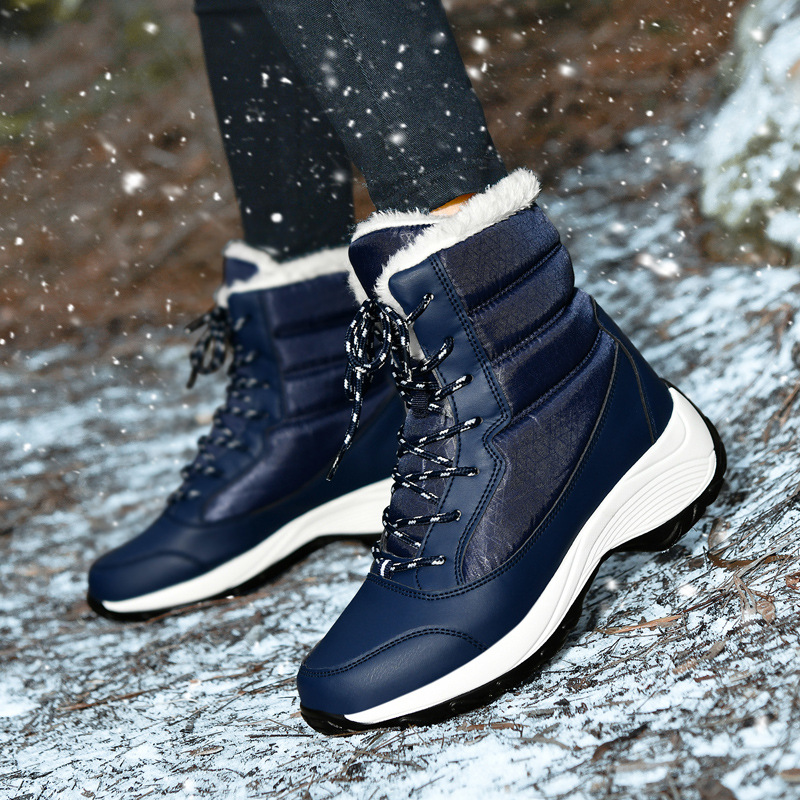 2023 new women's shoes snow boots women's high-top warm student shoes women's cotton-padded shoes boots fleece-lined shoes factory direct sales