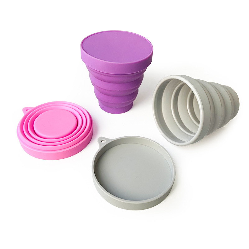 200ml silicone folding Cup portable outdoor travel telescopic folding Cup mouthwash Cup Cup customized wholesale