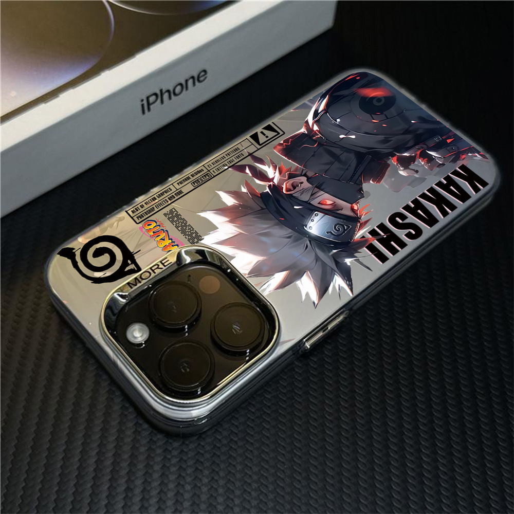 Naruto Apple 13 Mobile Phone Case 14pro Hard Case 16IMD Color Silver Protective Case 11 Cartoon Animation 15 Naruto