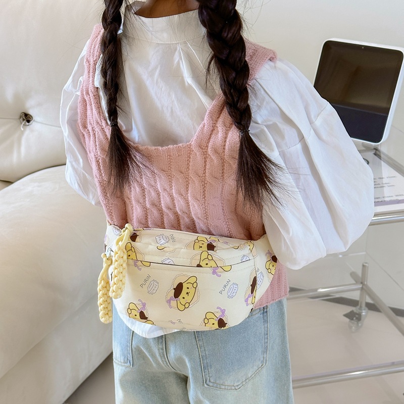 Korean Style Children's Chest Bag Cartoon Cute Crossbody Bag Boys' and Girls' Western Style Travel Waist Bag Kindergarten Baby Shoulder Bag
