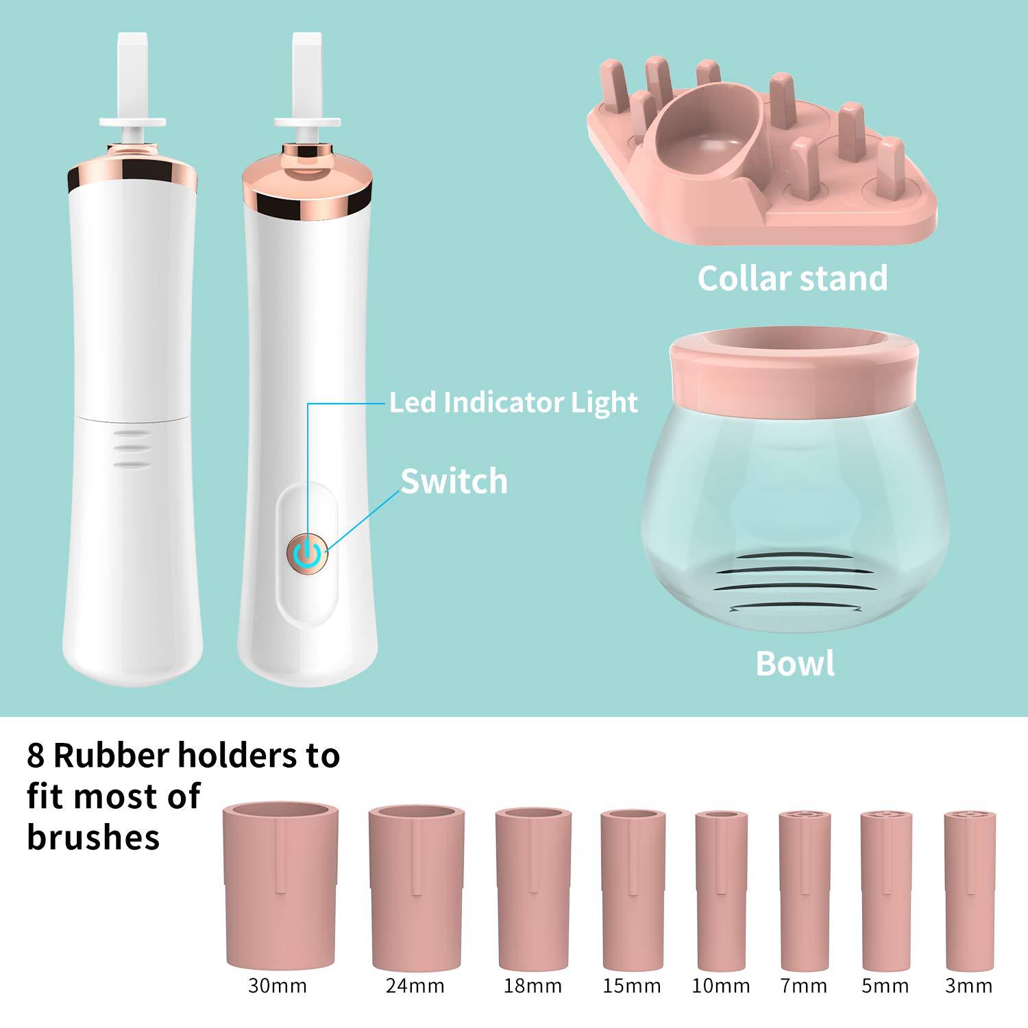 Rechargeable makeup brush cleaner electric brush washing machine eyelash quick-drying instrument wake-up glue device brush cleaning tool