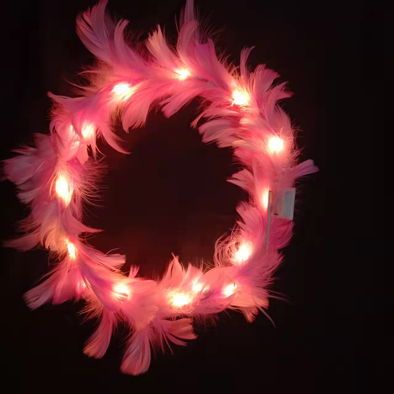 New fairy luminous feather headband toy angel goose feather Garland headdress headband toy stall toy