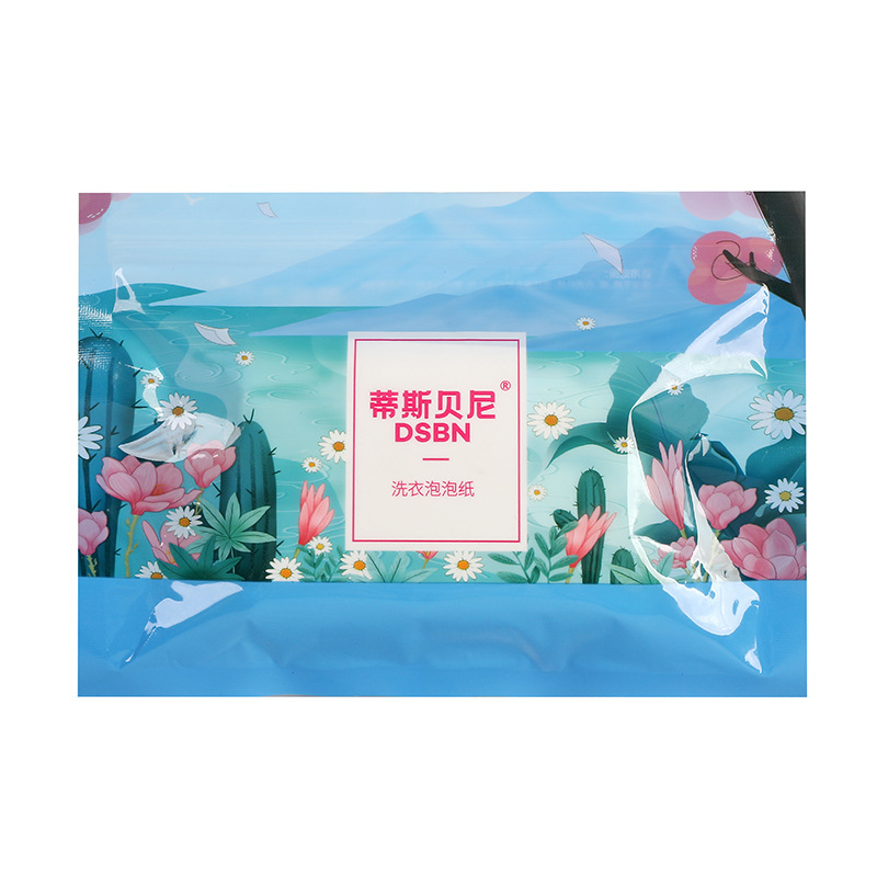 Laundry Bubble Paper 30 Pieces Fragrant Laundry Bubble Pieces Decontamination Lasting Fragrant Laundry Pieces Deep Cleaning Color Protection