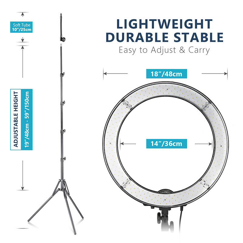Newer RL-18 inch ring light LED fill light anchor live mobile phone video shooting camera light