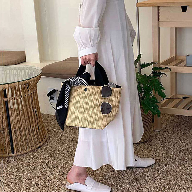 2023 Neue gewebte Strandhandtasche im koreanischen Stil für Damen_voghion.com