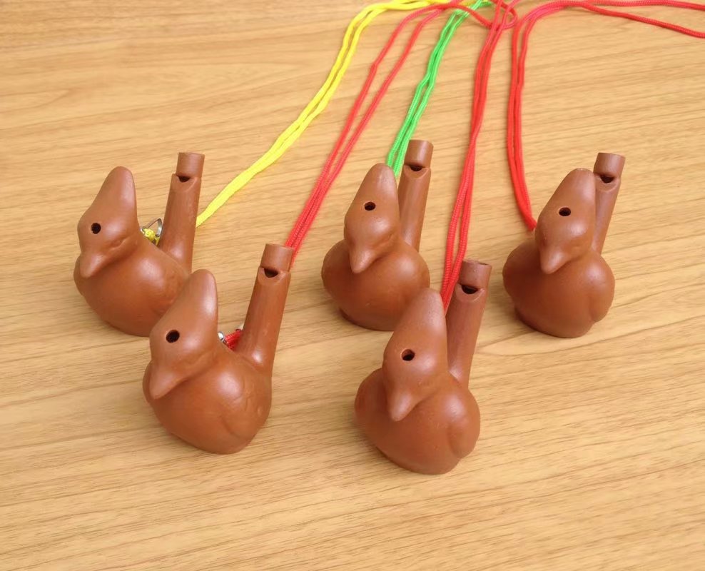 New large lanyard ceramic waterbird whistle wholesale scenic spot stall Children's Fun Toys