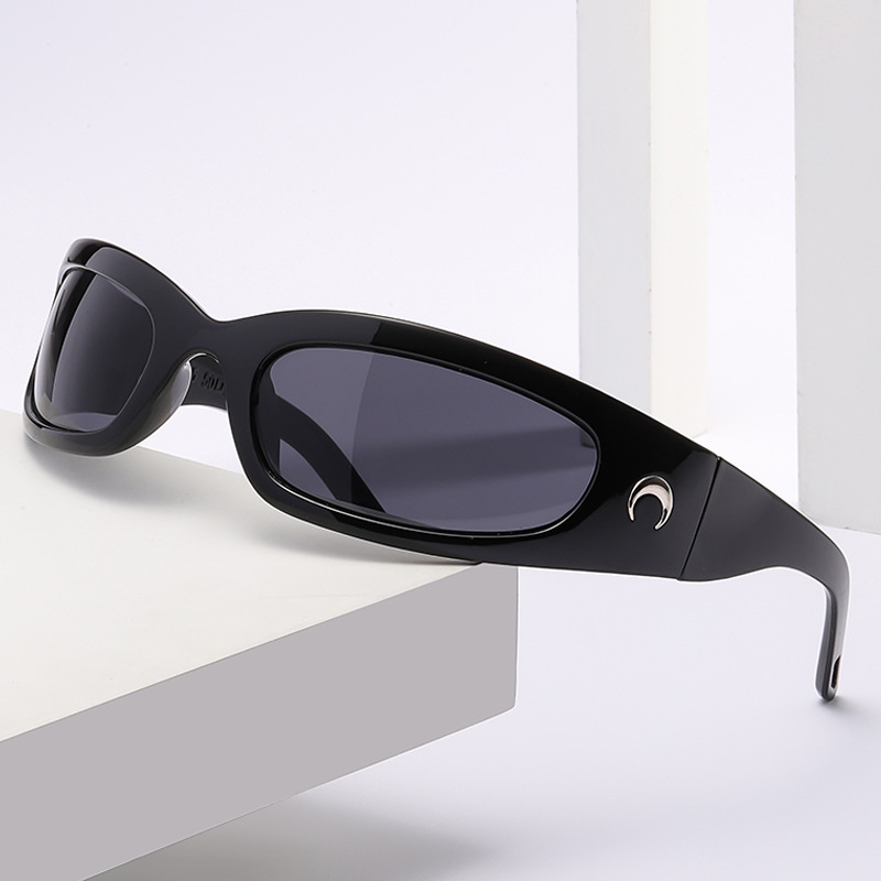 ins Internet Celebrity Spice Girls Fashionable y2k Sunglasses Futuristic Didi Hip Hop Millennium Wind Moon Crescent Moon Sunglasses Tide