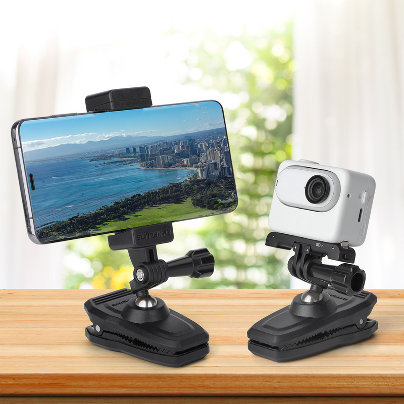 Sunnylife Action4 Go3 ユニバーサル磁気吸引ブラケット 360 度 Gopro12 スポーツカメラバックパッククリップ|undefined