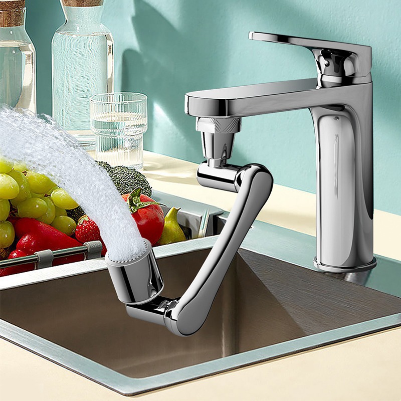 Household faucet universal splash-proof 1080 degree rotating universal rocker arm mechanical arm Universal faucet extender