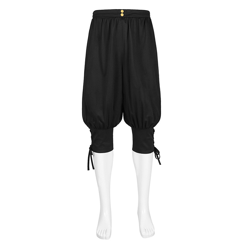 European and American retro Renaissance lantern pants medieval lace-up tights over the knee elastic waist shorts