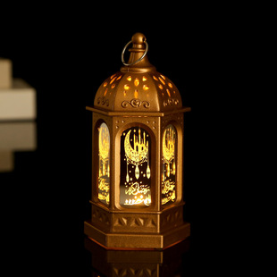 Cross-border Castle Candlestick Middle East Festival Lantern Arabian Wind Lamp Creative Electronic Candle Decoration Ornaments