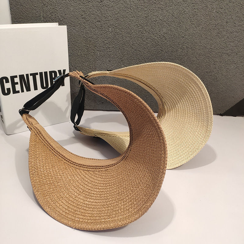 Internet Celebrant Travel Hat Children's Summer Korean Style Empty Top Hat Internet Celebrant Fashion Sunshade Straw Hat Beach Cap Sun Hat