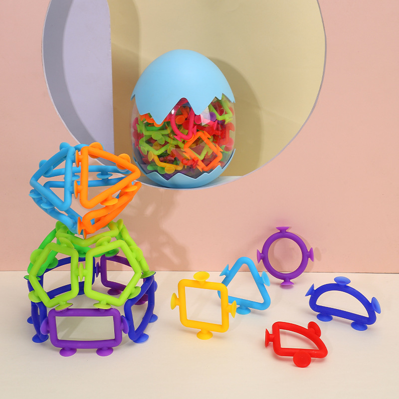 Cross-border Hot-selling Science and Education Geometry Series Children's Educational and Variety Matching Building Blocks Suction Sticky Sticky Music DIY Toys