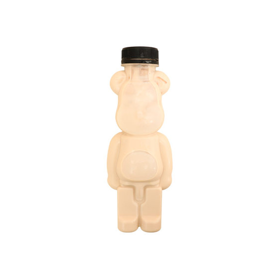 Net red violent bear milk tea bottle disposable PET transparent juice bottle 500ml creative cartoon bear plastic bottle