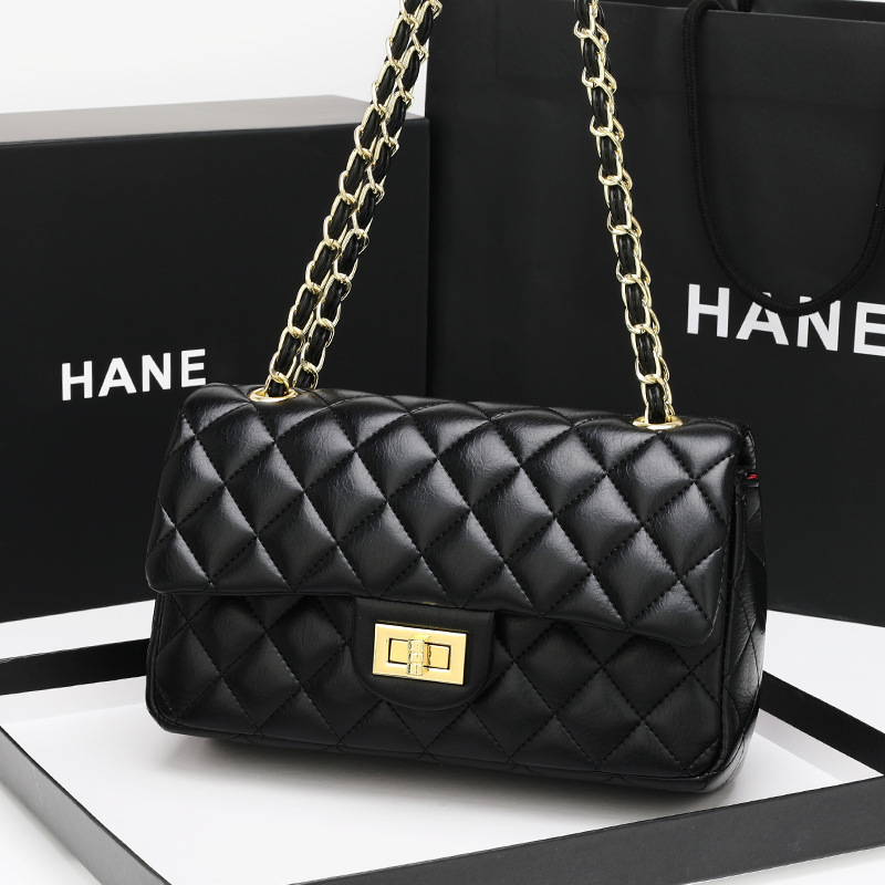 Xiaoxiang Lingge Chain Bag 2023 New Women's Bag Ladies and Ladies Shoulder Crossbody Bag Multi-Layer Double Cover Handbag