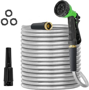 Amazon home garden stainless steel water hose retractable non-knotted watering car wash water pipe can be set Wholesale