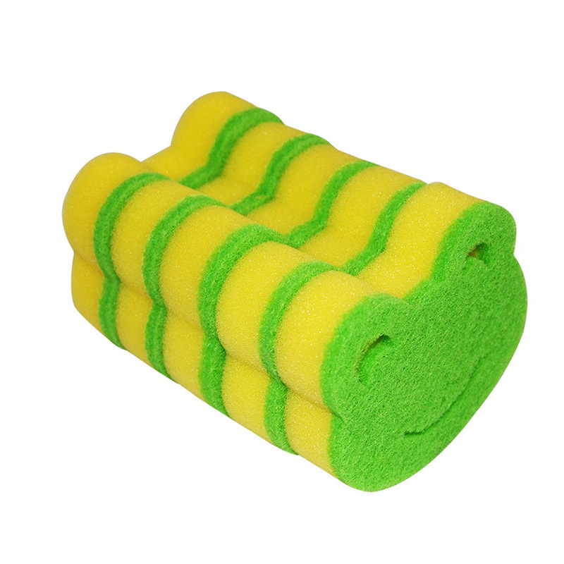 Factory wholesale frog composite magic sponge dish block kitchen brush pot brush bowl cleaning brush