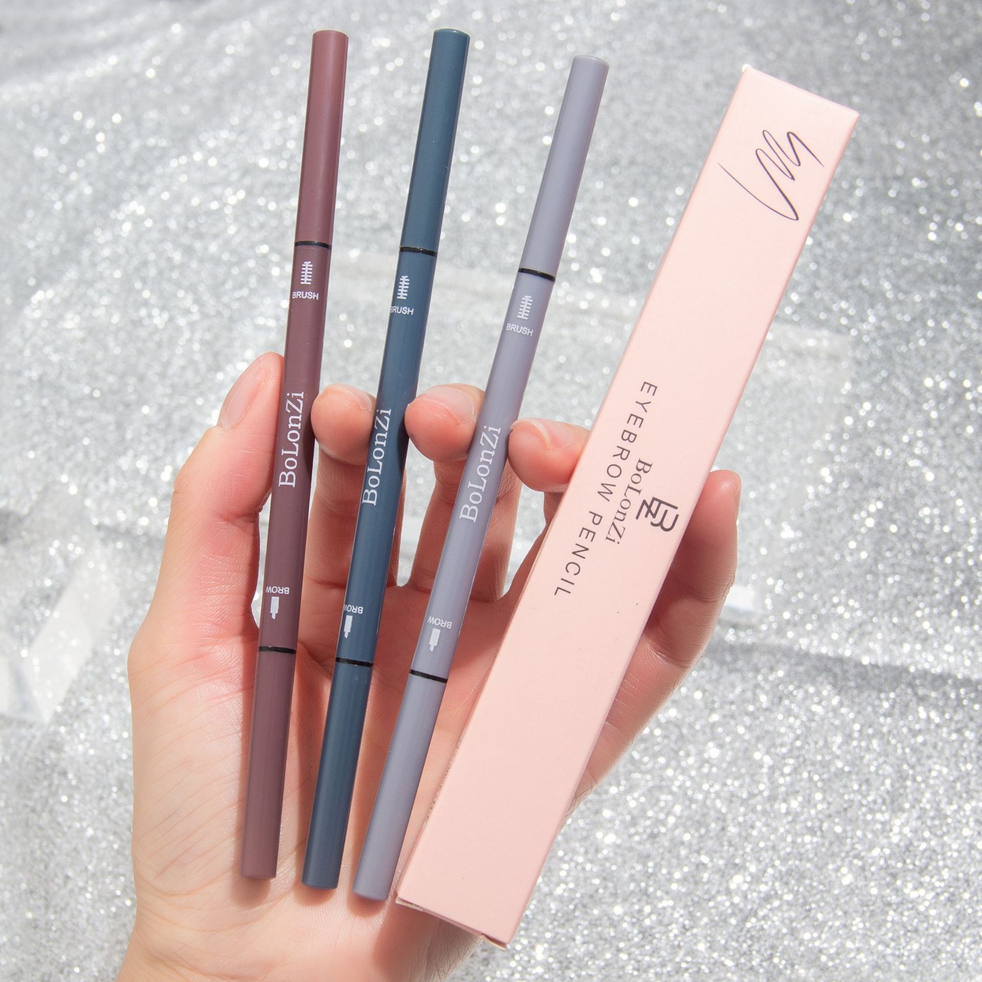 New Morandi Extremely Fine Double-Headed Eyebrow Pen Small Triangle Machete Slim Long-Lasting No Sniffing Nature Beginner Student