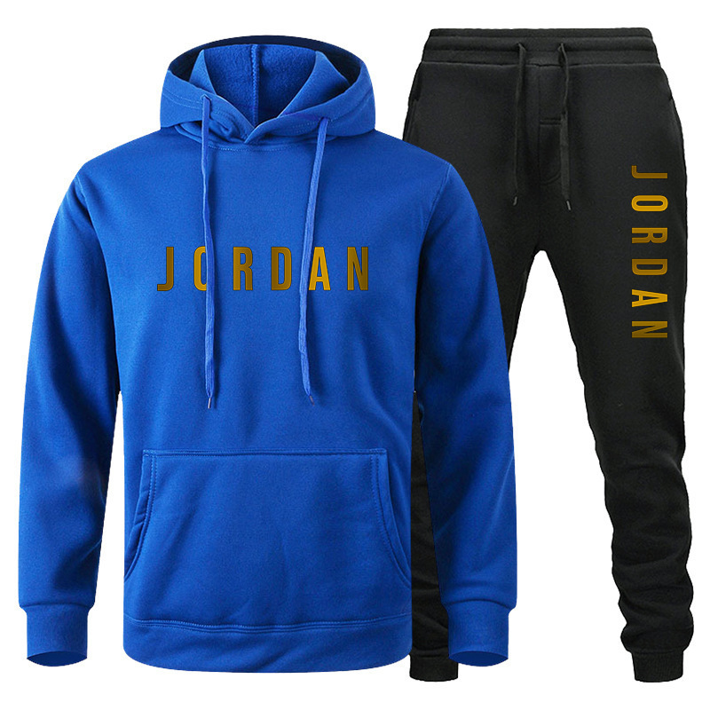 2022 Cross-border AliExpress Hot Sweater Suit Autumn and Winter Fashion European and American Men's Casual Sports Hoodie Suit