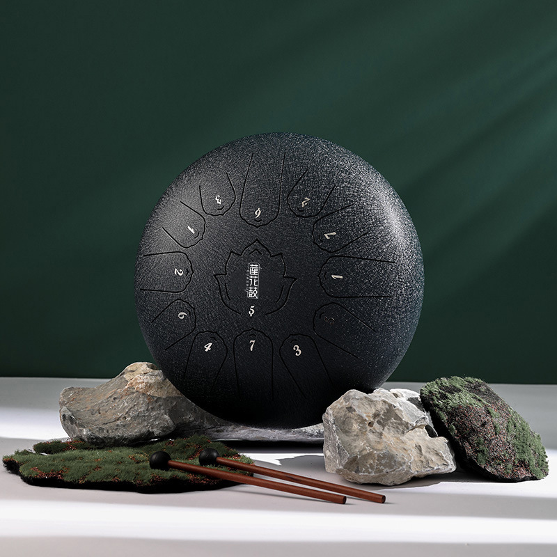 [hua Shu Lotus Ethereal Drum] 15-tone Tambourine Color Empty Drum Export Steel Tongue Drum Percussion Instrument Sanskrit Drum Gift