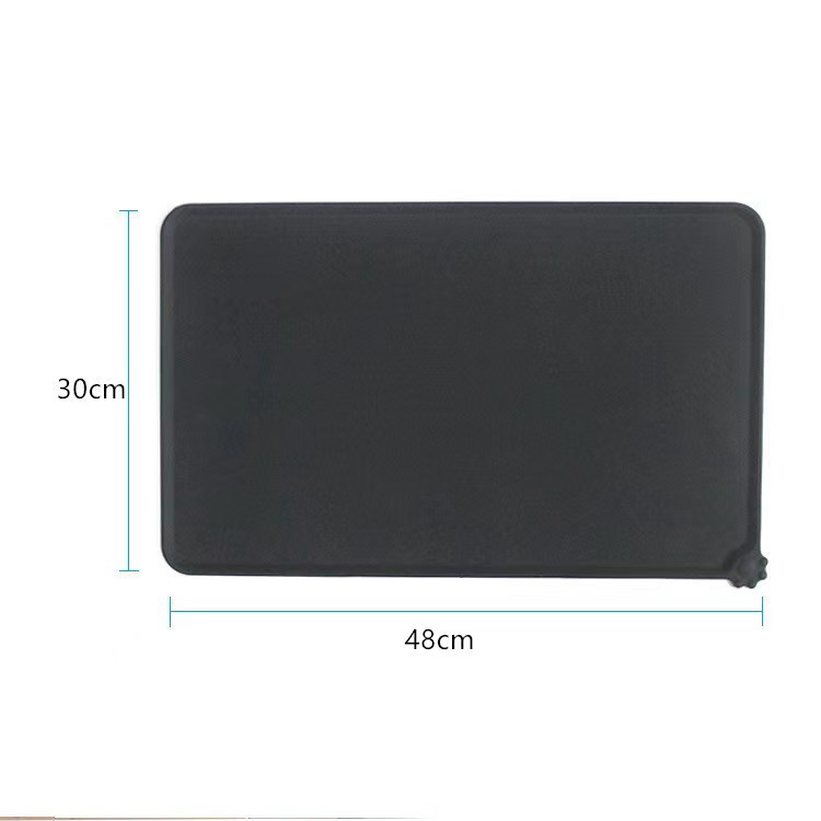 Silicone Pet Mat Paw Print Pet Dog Mat Cat and Dog Pet Dining Mat Waterproof Non-Slip Dog Bowl Food Cleaning Mat