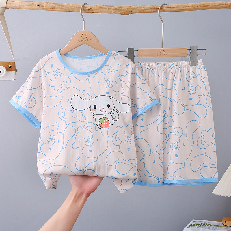 Southeast Asia Summer new children's clothing children's short-sleeved shorts Boys Girls thin pajamas breathable homewear wholesale