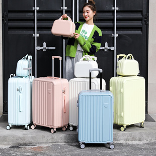Bear Cute Luggage Case Female Student Mother and Child Travel Trolley Case Leather Children Password Luggage Mute Universal Wheel