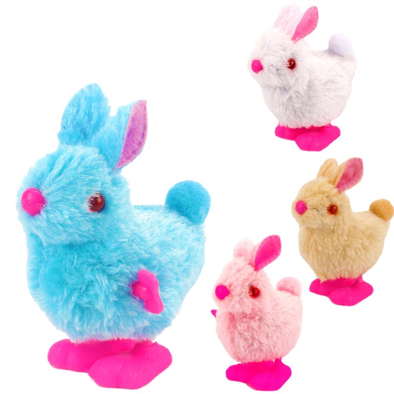 New Internet Celebrous Stuffy Plush Rabbit Stall Selling Shake Tone Same Style Coil Rabbit Children's Chain Toy