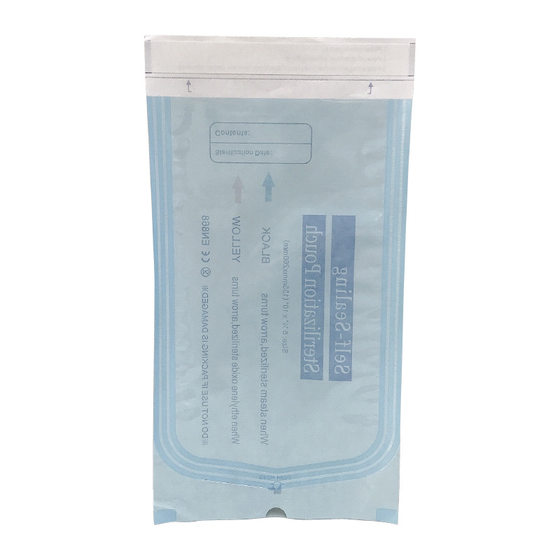 Disposable nail disinfection bag nail removal polishing dust brush dead skin scissors tool storage high temperature resistant packaging UV