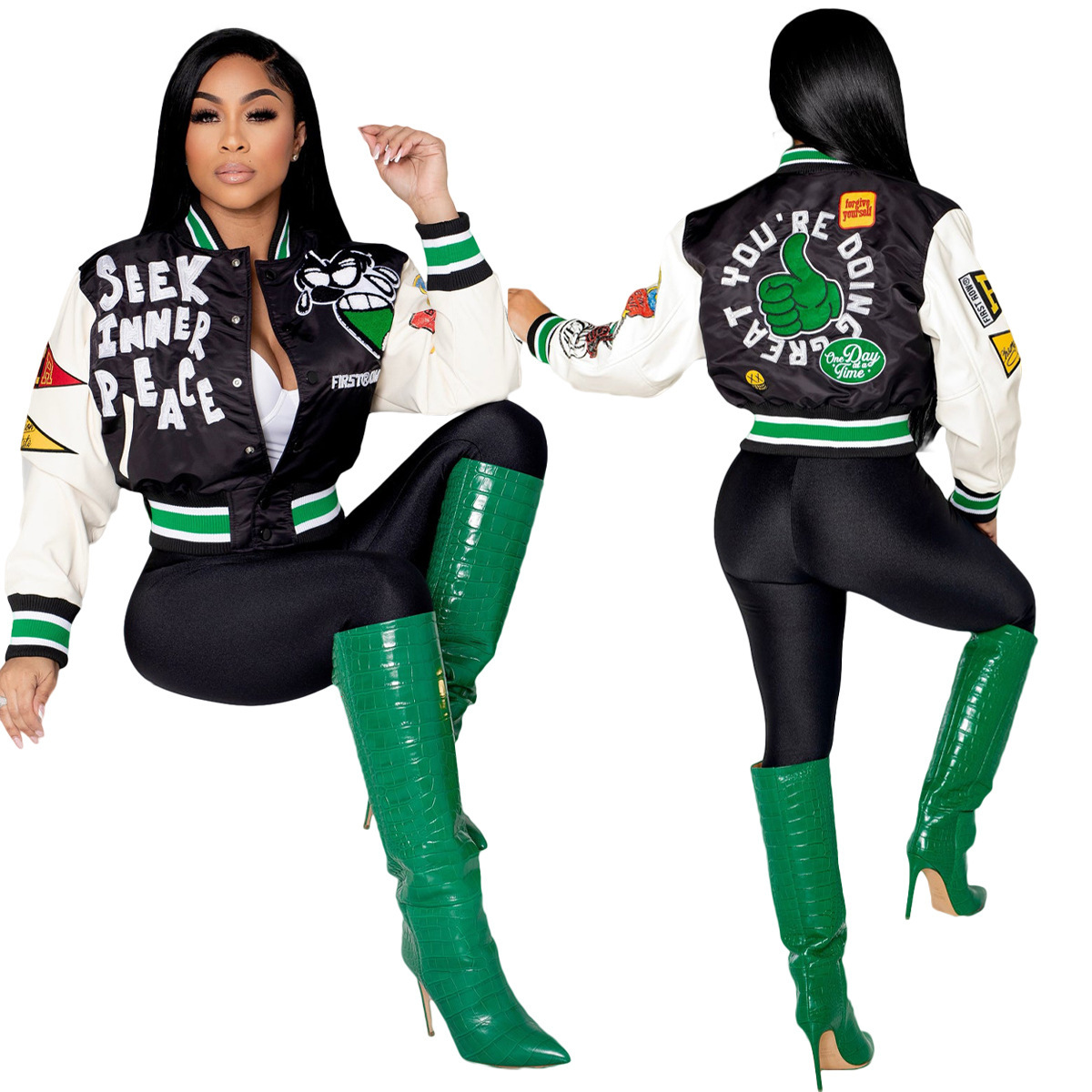 WB9139 Amazon independent station cross-border positioning printing thread fashion women's plus size baseball uniform