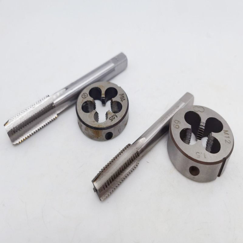 Tap die 2 pieces suit high speed steel straight groove tap alloy tool steel die M3-M30 thick and thin teeth wholesale